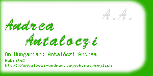 andrea antaloczi business card